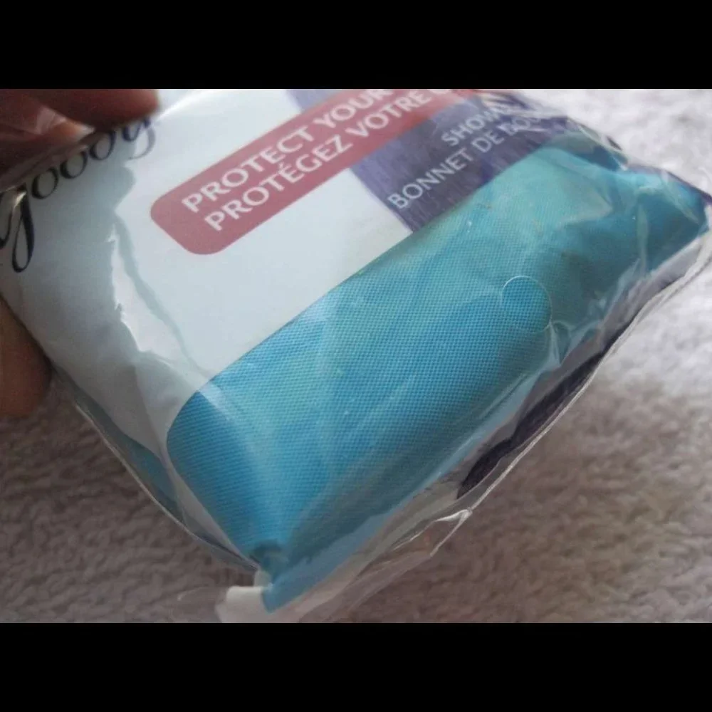 Goody Shower Cap Cover Head Protect Hair Style Plastic Bonnet 2009 Blue Green